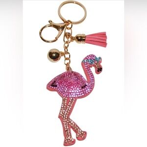 Flamingo Bling Bag Charm/Keychain